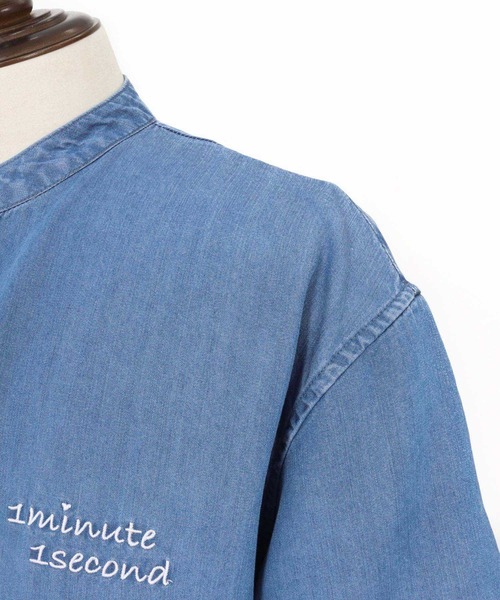 1minute 1second(ワンミニットワンセカンド)の「mhs2363-chambray henry pullover shirt プルオーバーシャツ(シャツ/ブラウス・メンズ・ライトインディゴブルー/インディゴブルー・S/M/L/XL)」の22枚目の写真