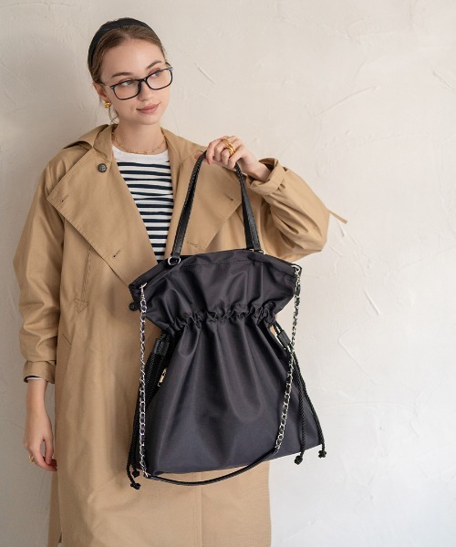 HAYNI(ヘイニ)の「Gosare ゴサレ Lサイズ(トートバッグ・レディース・ブラック・FREE)」の7枚目の写真