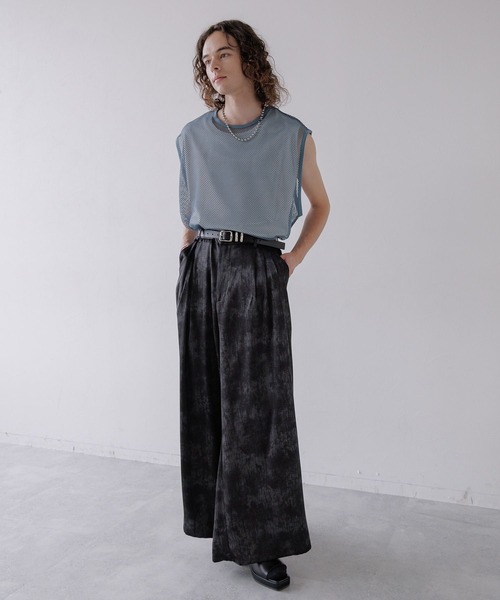 HARE(ハレ)の「メッシュノースリーブカット(HARE)(Tシャツ/カットソー・メンズ・ブルー/ブラック/ホワイト・FREE)」の21枚目の写真