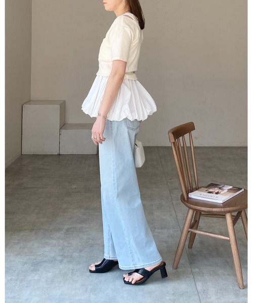 She's Closet(シーズクローゼット)の「2wayカシュクールボートネック/Vネック半袖Tシャツ(Tシャツ/カットソー・レディース・ブラック/アイボリー・FREE)」の20枚目の写真
