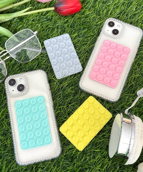 WEGO(ウィゴー)の「WEGO/マルチ吸盤シート(スマホグッズ・レディース・ピンク/ホワイト/ブラック/ライトピンク/グレー/グリーン系その他/イエロー・FREE)」の9枚目の写真