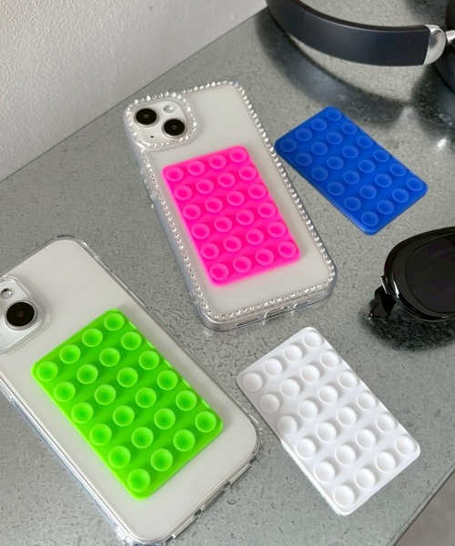 WEGO(ウィゴー)の「WEGO/マルチ吸盤シート(スマホグッズ・レディース・ピンク/ホワイト/ブラック/ライトピンク/グレー/グリーン系その他/イエロー・FREE)」の10枚目の写真