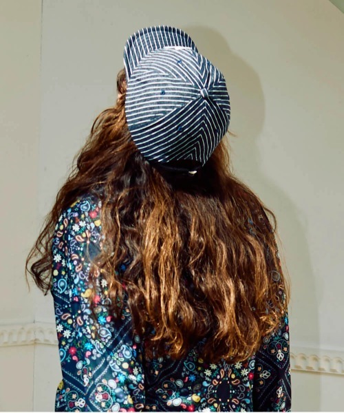 go slow caravan(ゴースローキャラバン)の「gワッペン デニム ショートバイザーキャップ(キャップ・メンズ・ダークインディゴブルー/ストライプ・FREE)」の16枚目の写真