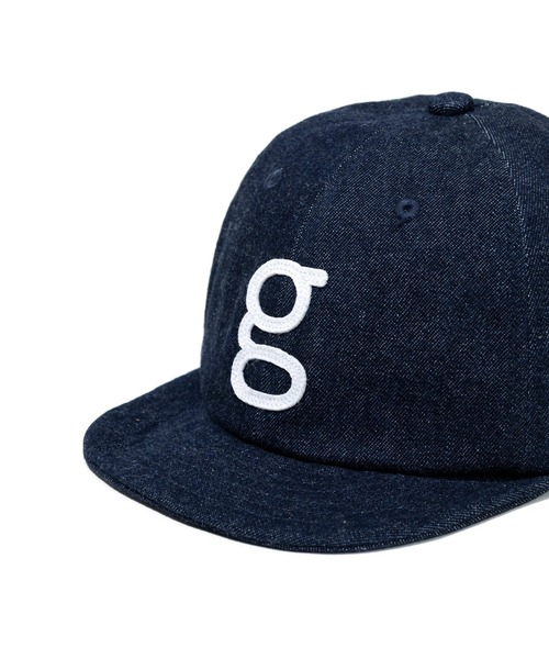 go slow caravan(ゴースローキャラバン)の「gワッペン デニム ショートバイザーキャップ(キャップ・メンズ・ダークインディゴブルー/ストライプ・FREE)」の12枚目の写真