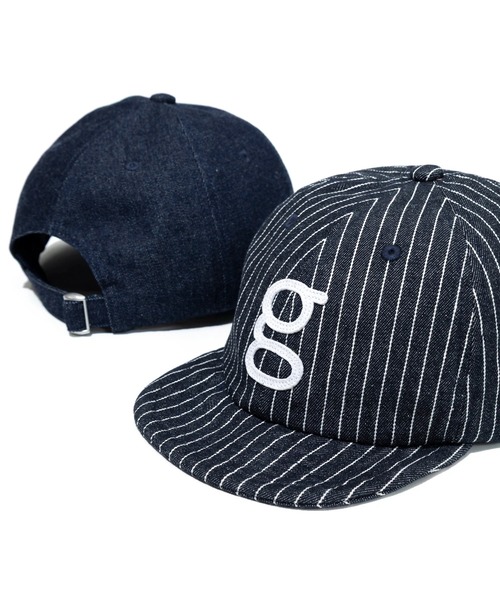 go slow caravan(ゴースローキャラバン)の「gワッペン デニム ショートバイザーキャップ(キャップ・メンズ・ダークインディゴブルー/ストライプ・FREE)」の18枚目の写真