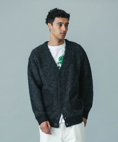 SILAS(サイラス)の「KNIT CARDIGAN(カーディガン/ボレロ・メンズ・チャコール/ネイビー・M/L)」の4枚目の写真