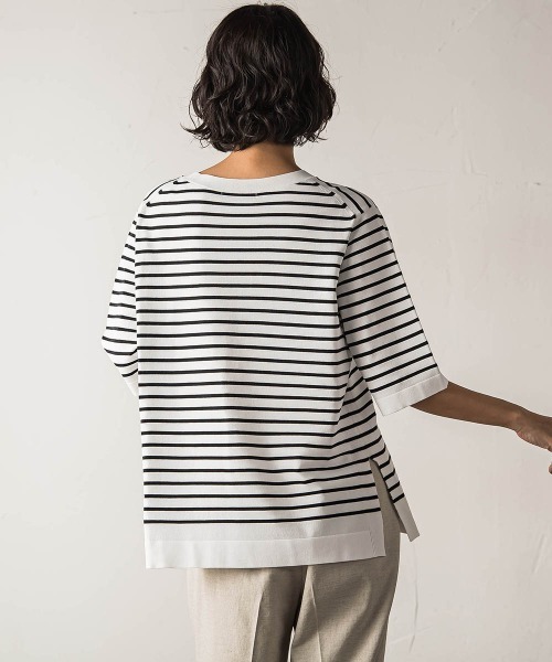 la.f…(ラエフ)の「Tシャツ風ボーダーニットプルオーバー≪手洗い可能≫(ニット/セーター・レディース・ブラック系その他/グレー系その他・9号)」の13枚目の写真