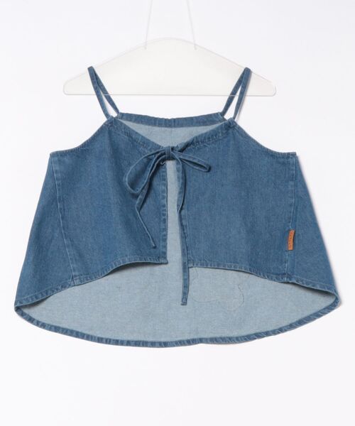 ScoLar（スカラー）の「152639：花アップリケデニムビスチェ（その他トップス・レディース・ネイビー/ブラック・M）」の3枚目の写真