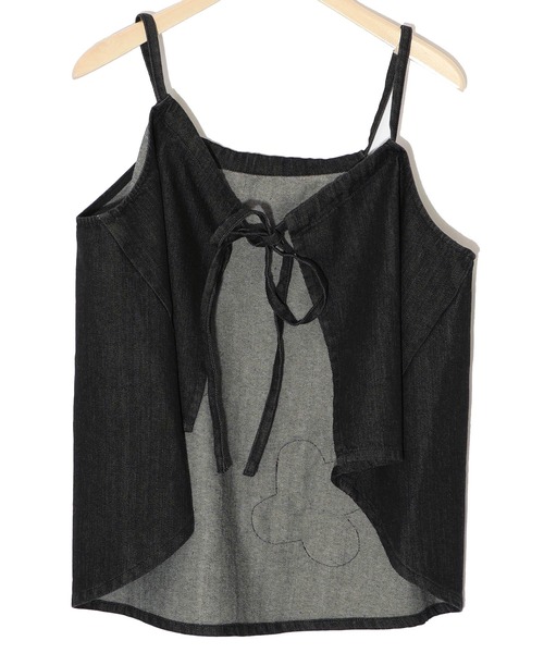 ScoLar（スカラー）の「152639：花アップリケデニムビスチェ（その他トップス・レディース・ネイビー/ブラック・M）」の17枚目の写真