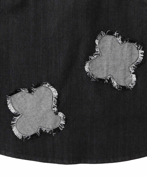 ScoLar（スカラー）の「152639：花アップリケデニムビスチェ（その他トップス・レディース・ネイビー/ブラック・M）」の19枚目の写真