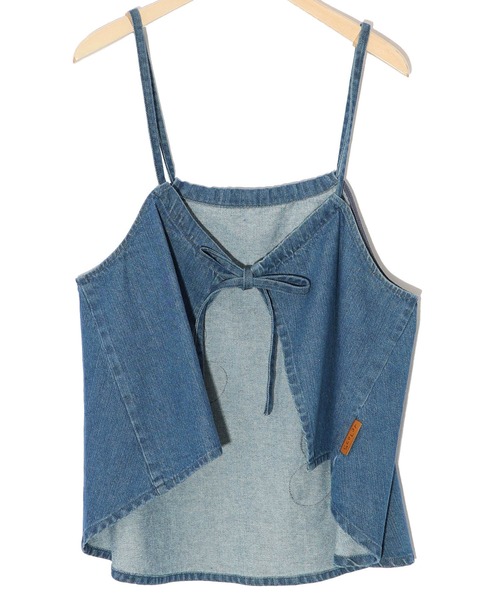 ScoLar（スカラー）の「152639：花アップリケデニムビスチェ（その他トップス・レディース・ネイビー/ブラック・M）」の20枚目の写真