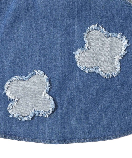 ScoLar（スカラー）の「152639：花アップリケデニムビスチェ（その他トップス・レディース・ネイビー/ブラック・M）」の22枚目の写真
