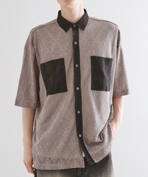 tk.TAKEO KIKUCHI | サマースエードコンビレースシャツ(シャツ/ブラウス)
