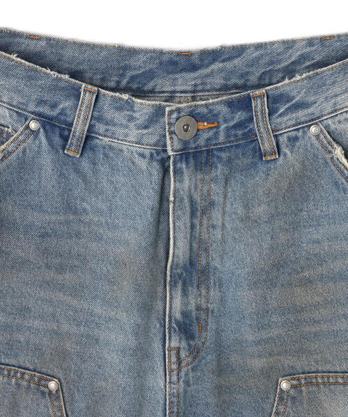 WHITELAND/ホワイトランド/DENIM DOUBLE KNEE SHORT PANT