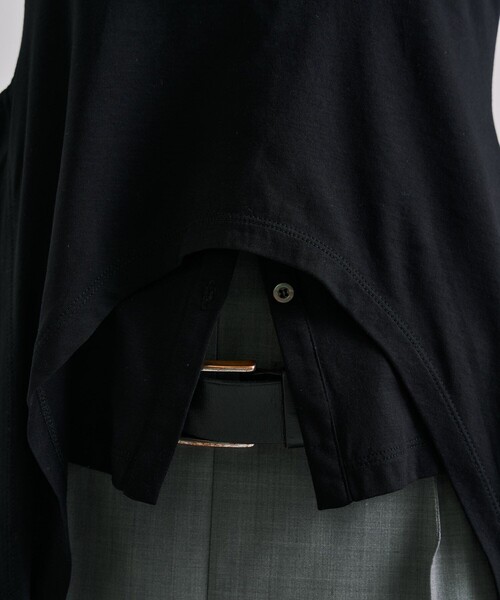 UNITED TOKYO（ユナイテッドトウキョウ）の「【残りわずか！】3wayHalterneck Layered Polo｜ウォッシャブル/ロンT/レイヤードトップス/春服（ポロシャツ・レディース・グレー/ブラック/ベージュ・FREE）」の18枚目の写真