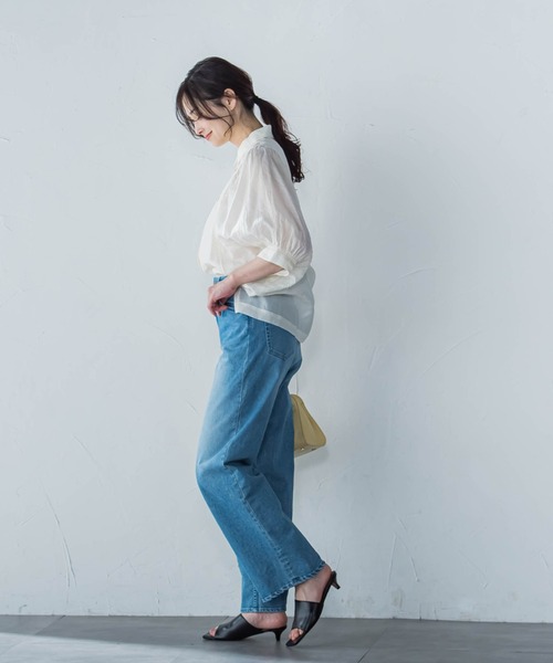 LAUTREAMONT / ロートレアモン 【WEB限定】シアースリーブギャザーカラーブラウス≪手洗い可能≫ ロートレアモン LAUTREAMONT 【WEB限定】シアースリーブギャザー