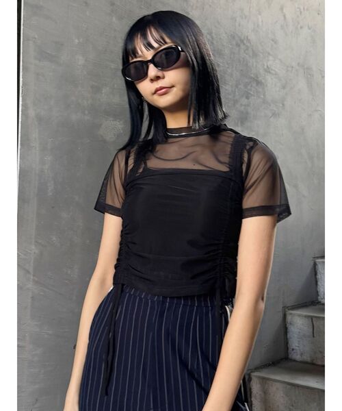 MURUA(ムルーア)の「オーバルサングラス(サングラス・レディース・ブラウン/ブラック・FREE)」の5枚目の写真