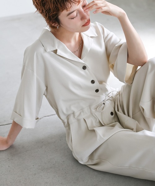 オープンカラーオールインワン（つなぎ/オールインワン）｜select MOCA