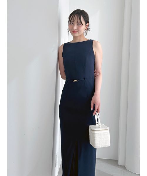 SustainableベルティッドIラインワンピース SustainableベルティッドIラインワンピース(マキシ・ロング