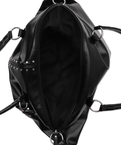 WEGO（ウィゴー）の「WEGO/スタッズBIGボストン（ショルダーバッグ・レディース・ブラック/ブラウン・FREE）」の17枚目の写真