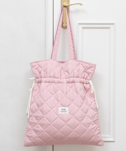 Miridy（ミリディー）の「推し活【オシイロ】ナイロンキルティングトートバッグ（トートバッグ・レディース・ブルー/ブラック/レッド/ホワイト/ピンク/グリーン/オレンジ/イエロー/パープル・FREE）」の7枚目の写真