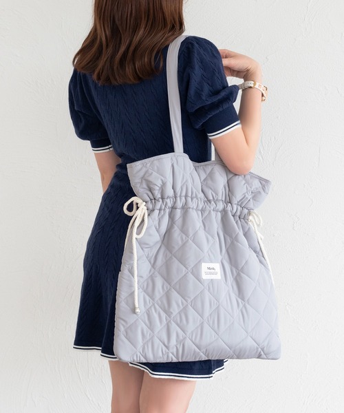 Miridy（ミリディー）の「推し活【オシイロ】ナイロンキルティングトートバッグ（トートバッグ・レディース・ブルー/ブラック/レッド/ホワイト/ピンク/グリーン/オレンジ/イエロー/パープル・FREE）」の20枚目の写真