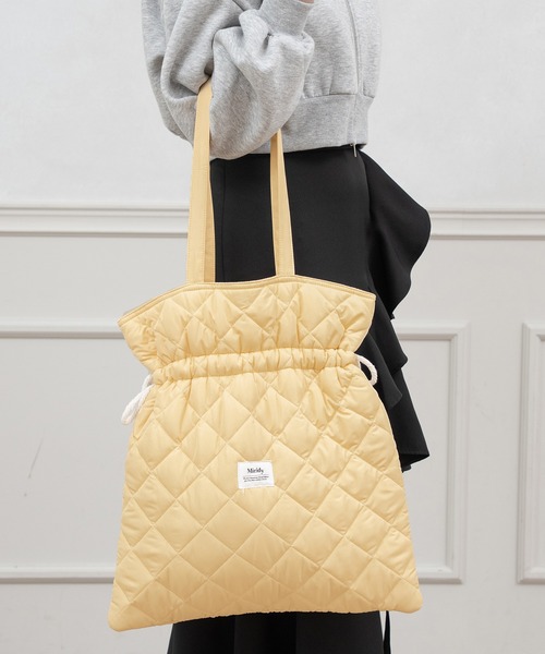 Miridy（ミリディー）の「推し活【オシイロ】ナイロンキルティングトートバッグ（トートバッグ・レディース・ブルー/ブラック/レッド/ホワイト/ピンク/グリーン/オレンジ/イエロー/パープル・FREE）」の17枚目の写真