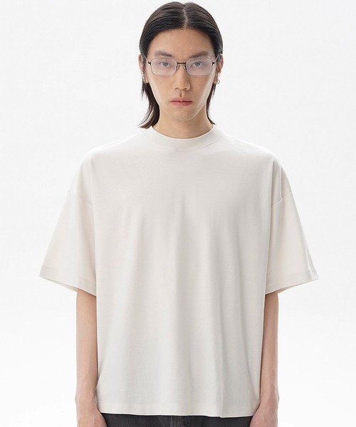 MASONPRINCE(メイソンプリンス)の「オーバーサイズ シンプル無地 Tシャツ DT4335【MASONPRINCE】(Tシャツ/カットソー・メンズ・ホワイト/グレー/カーキ・L/M/S)」の13枚目の写真