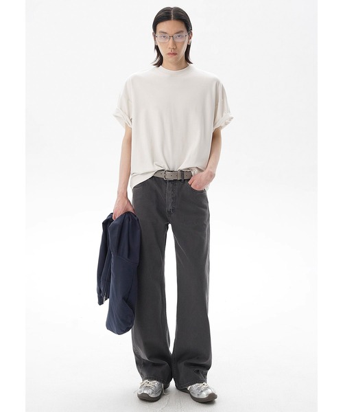 MASONPRINCE(メイソンプリンス)の「オーバーサイズ シンプル無地 Tシャツ DT4335【MASONPRINCE】(Tシャツ/カットソー・メンズ・ホワイト/グレー/カーキ・L/M/S)」の14枚目の写真