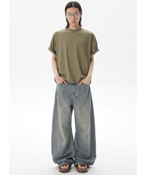 MASONPRINCE(メイソンプリンス)の「オーバーサイズ シンプル無地 Tシャツ DT4335【MASONPRINCE】(Tシャツ/カットソー・メンズ・ホワイト/グレー/カーキ・L/M/S)」の17枚目の写真