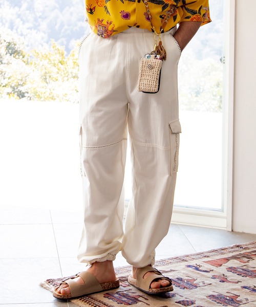 チャイハネ（チャイハネ）の「【チャイハネ】ラジスMEN'Sパンツ（カーゴパンツ・メンズ・ブラック/ブラウン/ホワイト・FREE）」の2枚目の写真