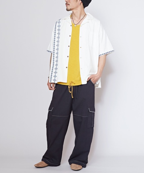 チャイハネ（チャイハネ）の「【チャイハネ】ラジスMEN'Sパンツ（カーゴパンツ・メンズ・ブラック/ブラウン/ホワイト・FREE）」の9枚目の写真