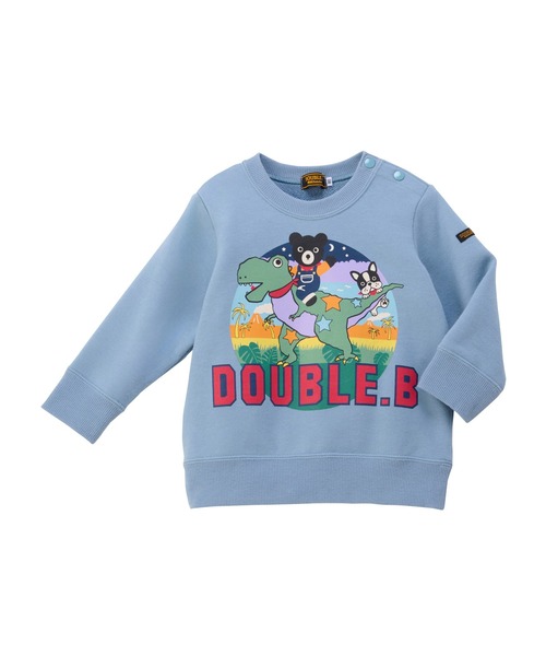 DOUBLE_B(ダブルビー)の「恐竜トレーナー(スウェット・キッズ・グリーン系その他2/ブルー系その他・90cm/80cm/120cm/110cm/130cm/100cm)」の2枚目の写真