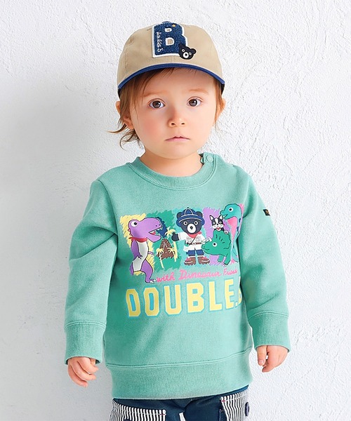 DOUBLE_B(ダブルビー)の「恐竜トレーナー(スウェット・キッズ・グリーン系その他2/ブルー系その他・90cm/80cm/120cm/110cm/130cm/100cm)」の1枚目の写真