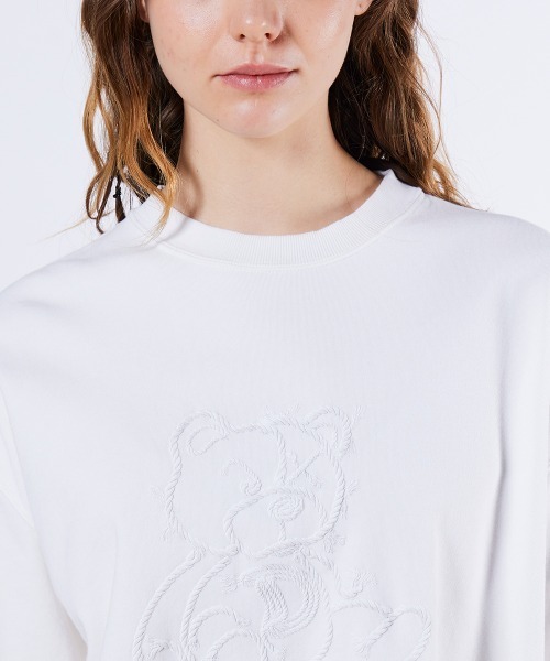 DOUBLE STANDARD CLOTHING(ダブルスタンダードクロージング)の「ベアプリント裏毛ニット(ニット/セーター・レディース・グレー/オフホワイト・FREE)」の7枚目の写真