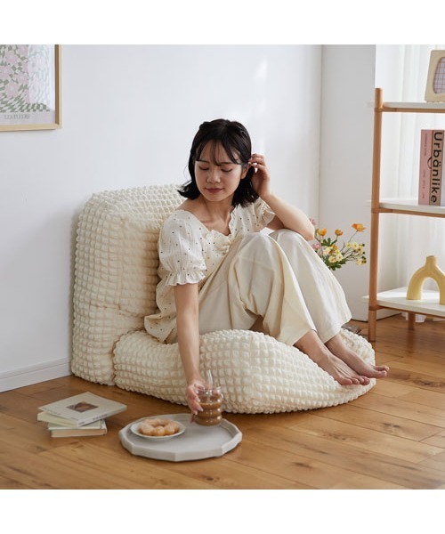 クッションになる布団収納ケース ぽこぽこデザイン 【furry doudou