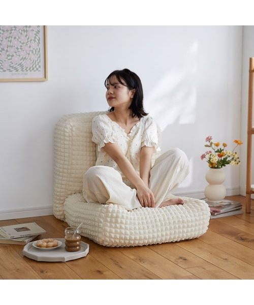 クッションになる布団収納ケース ぽこぽこデザイン 【furry doudou