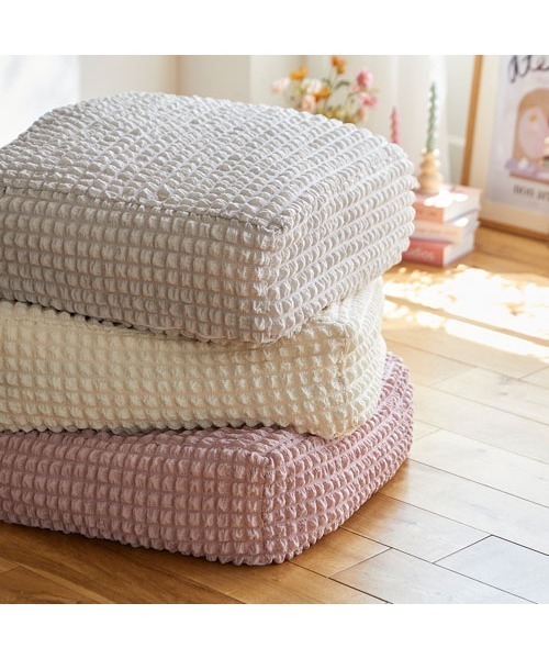 クッションになる布団収納ケース ぽこぽこデザイン 【furry doudou