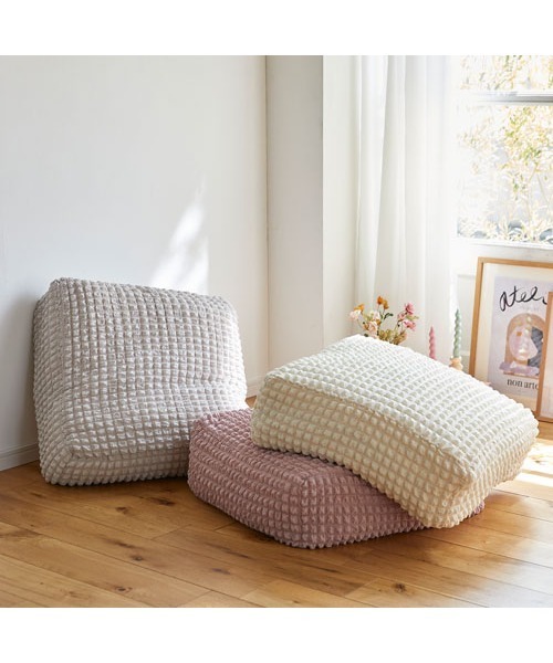 クッションになる布団収納ケース ぽこぽこデザイン 【furry doudou