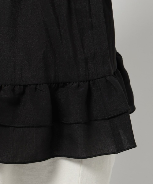 新品未使用！ PERNA フリルリボンベスト　ブラック PERNA（ペルナ）の「フリルリボンベスト（ベスト）」 - WEAR