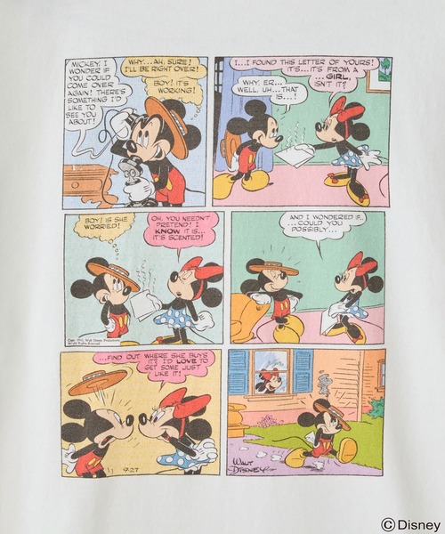 tシャツ MICKEY AND FRIENDS/COMIC PRINT S/S TEE レディース MICKEY AND FRIENDS/COMIC PRINT S/S TEE（Tシャツ/カットソー