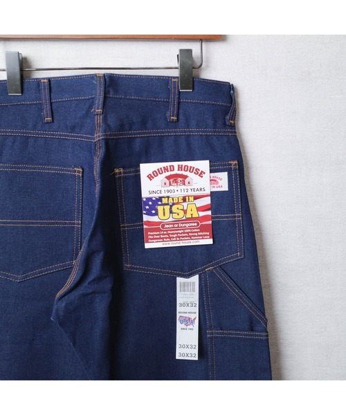ROUND HOUSE(ラウンドハウス)の「【T12】【ROUND HOUSE】MADE IN USA 5POCKET CARPENTER DUNGAREE JEANS(デニムパンツ・メンズ・ワンウォッシュ・32inch/34inch/30 inch)」の6枚目の写真