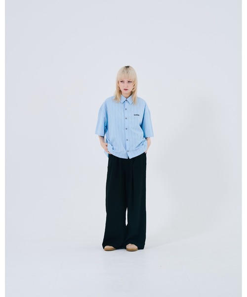 CIASU（シアス）の「ドビーストライプシャツ（シャツ/ブラウス・メンズ・サックスブルー/アイボリー・MEDIUM/LARGE）」の11枚目の写真