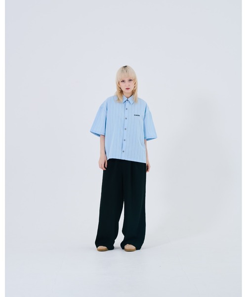 CIASU（シアス）の「ドビーストライプシャツ（シャツ/ブラウス・メンズ・サックスブルー/アイボリー・MEDIUM/LARGE）」の9枚目の写真