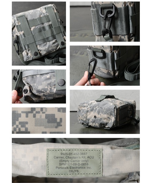 MILITARY(ミリタリー)の「実物 新品 デッドストック 米軍 チャプレンキットポーチ ACU(UCP)(ショルダーバッグ・メンズ・グレー系カモフラージュ・ONE SIZE)」の9枚目の写真