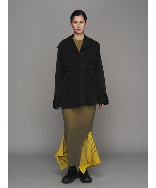 UN3D.(アンスリード)の「CURVE FLAP FIELD JK / カーブフラップフィールドジャケット(ミリタリージャケット・レディース・カーキ/ブラック・38/36)」の4枚目の写真