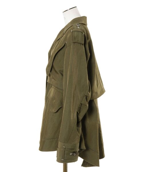 UN3D.(アンスリード)の「CURVE FLAP FIELD JK / カーブフラップフィールドジャケット(ミリタリージャケット・レディース・カーキ/ブラック・38/36)」の10枚目の写真