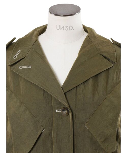UN3D.(アンスリード)の「CURVE FLAP FIELD JK / カーブフラップフィールドジャケット(ミリタリージャケット・レディース・カーキ/ブラック・38/36)」の12枚目の写真