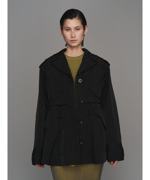 UN3D.(アンスリード)の「CURVE FLAP FIELD JK / カーブフラップフィールドジャケット(ミリタリージャケット・レディース・カーキ/ブラック・38/36)」の21枚目の写真