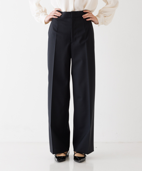 DESIGNWORKS（デザインワークス）の「2WAYストレッチワイドパンツ（その他パンツ・レディース・ホワイト/ブラック・36/38）」の2枚目の写真